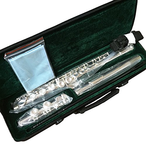 New Jean Baptiste 182S C Foot Closed Hole Student Flute with Deluxe Case, Cleaning Rod, Polish Cloth and Warranty
