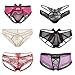 PARICI Women's Bowknot Underwear 6PCS Panties Pack Disparate Style