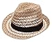 MIRMARU Summer Foldable Trilby Short Brim Lightweight 100% Linen Crushable Fedora Hat with Band(Beige)