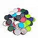 IGOGO Mixed Colors Flat Bottle Caps with Holes and Rings – 1 Inch Aluminum Bottle Cap Pendants for DIY Jewelry, Crafts, Keychains – 50 PCS
