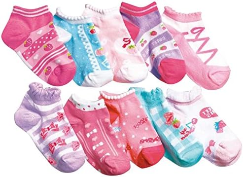 （ Angel Kids ） ショート丈 女児 靴下 ジュニア 10足 セット キッズ ピンク 女の子 小学生…