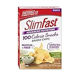 SlimFast Advanced Nutrition 100 Calorie Snacks, Baked Crisps, Sour Cream & Onion, 5 Count