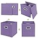 MaidMAX Storage Bins 12x12x12, for Home Organization and Storage, Toy Storage Cube, Closet Organizers and Storage, with Dual Plastic Handles, Purple, Set of 6