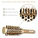 SUPRENT Round Brush with Natural Boar Bristles,Nano Thermic Ceramic Coating& Ionic Roller Hairbrush for Blow Drying, Curling&Straightening, Volume&Shine (2.4