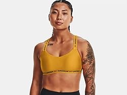 Under Armour Women's Crossback Low Bra, Cruise Gold