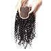 ALI JULIA 3 Bundles Brazilian Virgin Curly Hair Weft with 1pc 4 * 4 Lace Closure Free Part 7A Grade 100% Unprocessed Human Hair Extensions Natural Color(12 14 16 +12 inch closure)