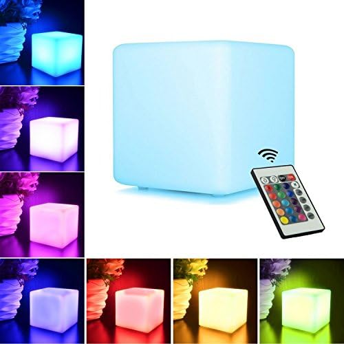 AosKe 3.9-inch LED Pool Glow Light Rechargeable Glow LED Cube Light Mood Lighting Bedroom Lamp Decor Waterproof Color Changing cube Living Garden Light Decor (3.9-inch)