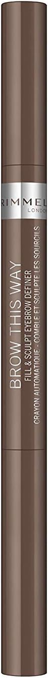 Rimmel London Brow This Way Fill & Sculpt Eyebrow Definer, Pack of 1, Medium Brown - Image 3