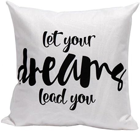 zhengdingrichu Custom Black Text Cotton Linen Sofa Throw Pillow Office Car Chair Seat Backrest Cushion Factory Direct Sale Throw Pillow Cover 20"x20"(One Side)