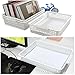 Fiazony 6-Pack Plastic Storage Trays Basket, Organization Basket Tray for Paper/File, White