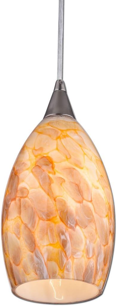Truelite Industrial Classic Pendant Light Stained Handblown Glass Hanging Light-Color May Vary Slightly from Item to Item