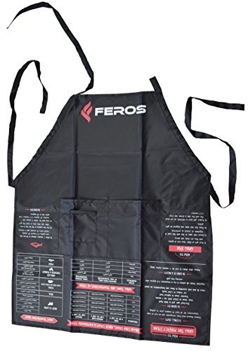 FEROS KIT - (3 Items!) 2 Non Stick BBQ Grilling Mats + FEROS Apron With 3 Pockets, Adjustable Neck, and Grilling Tips. - Thumbnail 4