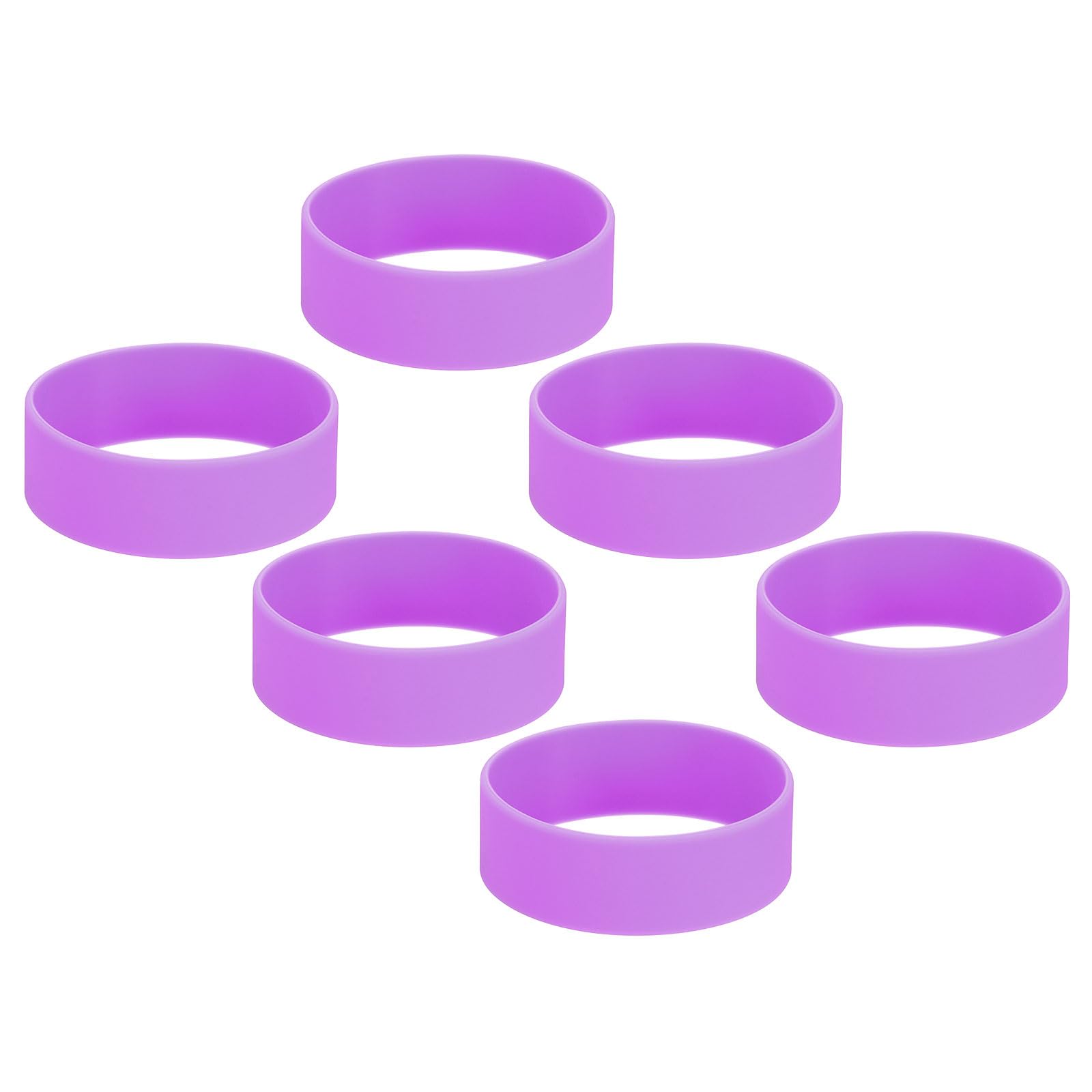 PATIKIL Elastic Sublimation Tumblers Holder Ring Bands, 6 Pcs Silicone Heat Resistant Sublimation Paper Wrap Ring for 20Oz Tumbler for DIY Craft Purple