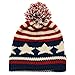 The Hat Depot Youth Knit USA American Flag Beanie with Pom Pom Hat