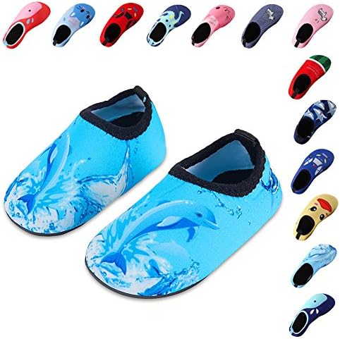 Lauwodun Baby Boys Girls Water Shoes Barefoot Aqua Sock Shoes for Beach Pool Surfing Yoga Swimming Walking