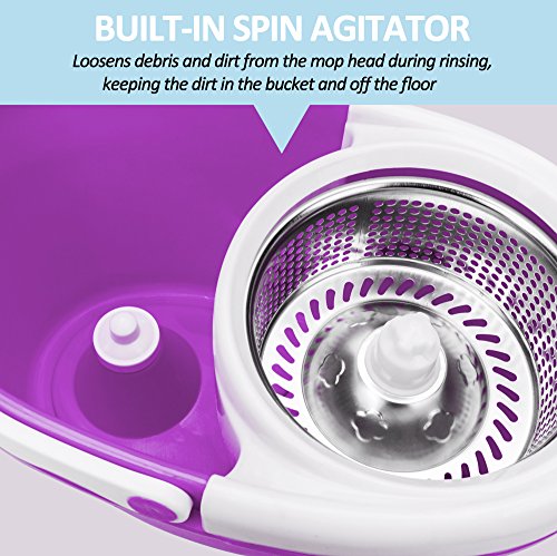 image for Valuebox 360°Spin Mop with Stainless Steel Bucket System Extended Len