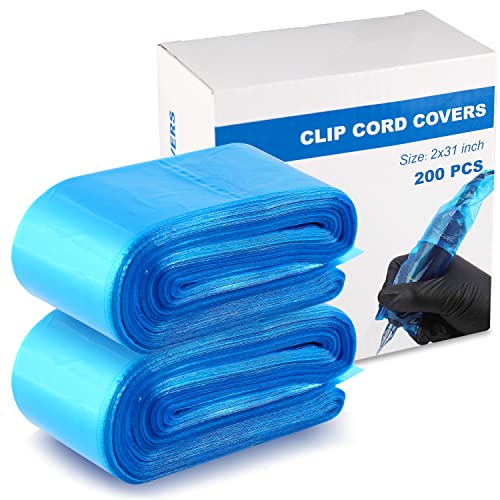 200Pcs Tattoo Clip Cord Covers Bysiter Heavy Duty Disposable Hygiene