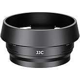 JJC Metal Lens Hood Sun Shade with 37mm Filter Adapter Ring for Fuji Fujifilm X Half XHalf Digital Camera, X Half Camera Lens Protector & Filter Converter, Dark Gray Color