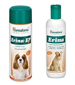 Himalaya Erina EP Coat Cleanser, 450 ml with Erina EP Powder, 150 g