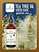 Tea Tree Oil - 100% Pure and Natural Therapeutic Grade Australian Melaleuca Backed by Medical Research - Large 4 fl oz - with Premium Glass Dropper by Essential Oil Labs