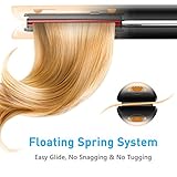 Black Hair Straightener ,Ceramic Flat Iron with Rotating Switch to Adjust Temperature Dual Voltage 100-240V for Worldwide Use Travel Hair Styling Straighteners
