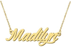 Aoloshow Personalized Name Necklace Custom Any Name Necklaces Jewelry for Womens New Mom Bridesmaid Gift