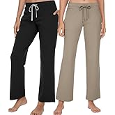 U2SKIIN 2 Pack Pajama Pants for Women Soft, Cotton Comfortable Womens Lounge Lightweight Sleep Pj Bottoms