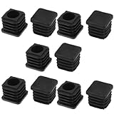 uxcellÂ® Plastic Square Tube Inserts End Blanking Caps 19mm x 19mm 10 Pcs Black