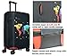 Spandex Luggage Cover for Travel- HoJax Suitcase Cover Protector for Samsonite Delsey Fit 26-28 Inch Luggage (Map, Large)