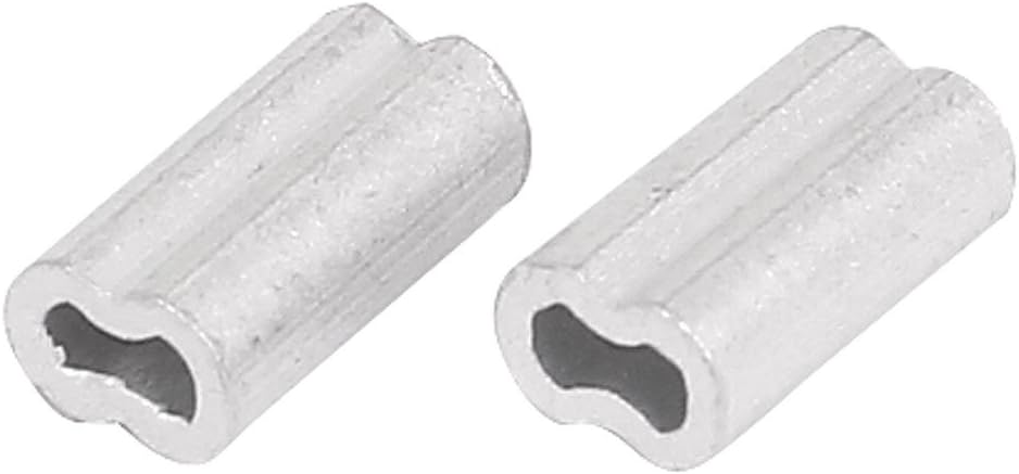Sourcingmap 1mm Wire Rope Aluminum Sleeves Clip Fittings Cable Crimps 100pcs, Silver, 0.31 inches - Image 3