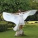 Dance Fairy Belly Dance 360 Degree Isis Wings with Portable Flexible Sticks,Silver