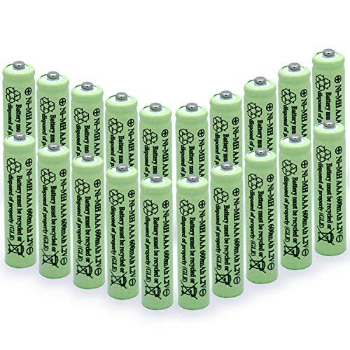 QBLPOWER Solar Light Batteries AAA Triple A NiMH 600mAh 1.2V Rechargeable for Garden Solar Lights Remotes Mice(20Pcs)