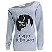 Dutebare Women Halloween Pumpkin Sweatshirt Off Shoulder Slouchy Shirt Long Sleeve Pullover Top
