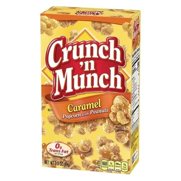 CRUNCH ‘N MUNCH CARAMEL POPCORN WITH PEANUTS 3.5 OZ. (4 PACK)