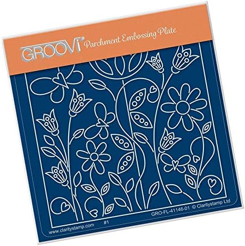 Clarity Stamps Tina's Garden Symphony A6 Square Groovi Baby Plate