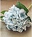 Anlise Artificial Hydrangea Flowers Fake California Hydrangea Silk Bouquet Flower for Home Wedding Decor, Pack of 4 (Blue)