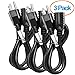 Aurum Cables 3 Ft Power Extension Cord - Electrical Power Cord - 16AWG Power Extension Cable Cord - SJTW NEMA 5-15P to NEMA 5-15R - ETL Listed - 3 Pack