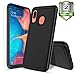 Samsung Galaxy A20/A30 Case,W/[2-Pack]Tempered Glass Screen Protector Dual Layers Heavy Duty Protective Hard PC Football Lines Design Back Soft TPU Rubber Armor Defender Shockproof Phone Case.(Black)