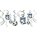 Amscan Soccer Hanging Swirl Party Decorations, 24 Pieces (10118308)