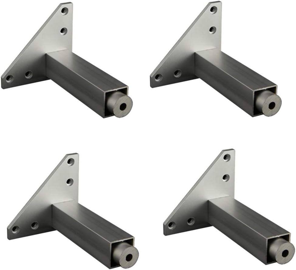 YXB 4 Pack Aluminum Furniture Foot Support Legs Adjustable Bed