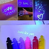 SunBabyGood Invisible Ink Pen,Spy Pen with uv Light(8 Pack) spy Massage uv Light Secret Message Security Magic Marker Kids Party Favors Ideas Gifts and Stock Stuffers