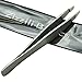Tweezers - Surgical Grade Stainless Steel - Slant Tip for Expert Eyebrow Shaping and Facial Hair Removal - with Bonus Protective Pouch - Best Tool for Men and Women (Silver) primary
