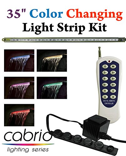 35" Color Changing LED Underwater Light Strip Complete Kit Includes Remote and Transformer