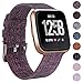 EZCO Bands Compatible with Fitbit Versa/Versa 2 / Versa Lite, Woven Fabric Breathable Watch Strap Quick Release Replacement Wristband Accessories Compatible Versa Smart Watch Women Man
