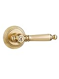 SORWDUERM 2 Pack Gold Door Lever with Lock and Key