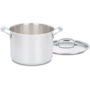 Chef's Classic Stainless Steel Stock Pot with Lid Size: 8-qt.