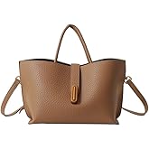 Bucket Bags for Women - Leather Crossbody Bucket Purse Small Handbag Trendy Vintage Shoulder Bag with Small Purse