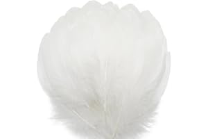 Lot de 100 plumes d'oie blanches en vrac de 12,7 à 17,8 cm pour attrape-rêves, artisanat, décoration de mariage, décoration d