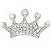 PinMart's Silver Plated Rhinestone Crown Bling Brooch Pin