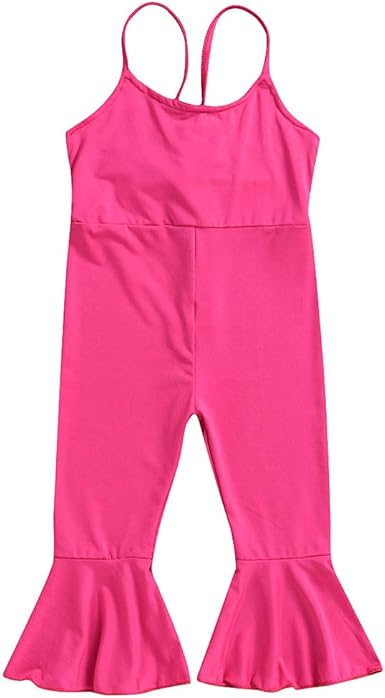 pink bell bottom jumpsuit